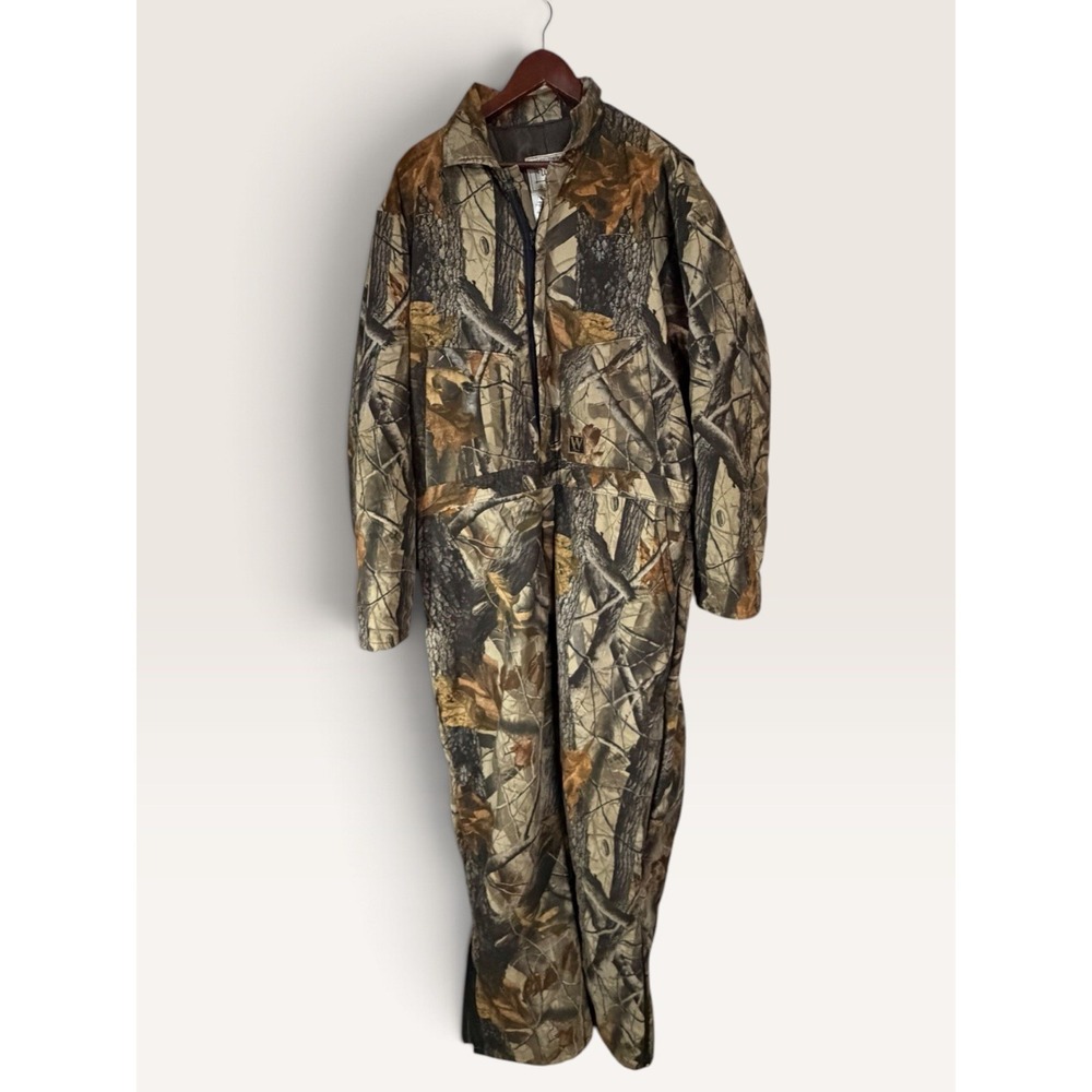 Walls Real Tree XLT Coverall Hunting Outfit Camouflage Camo Pocket Zip Camo Deer